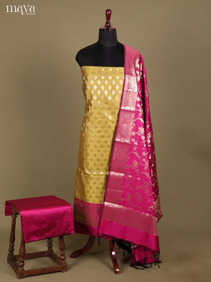 MDH18030-Semi banaras salwar Unstitch