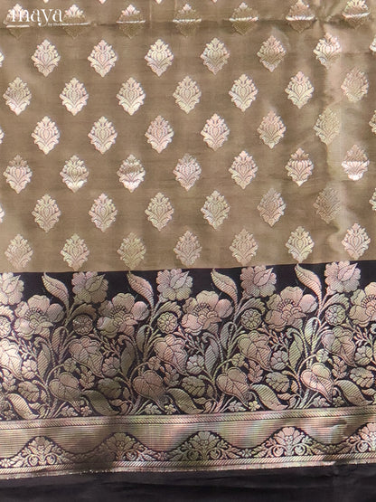 MDH18034-Semi banaras salwar Unstitch