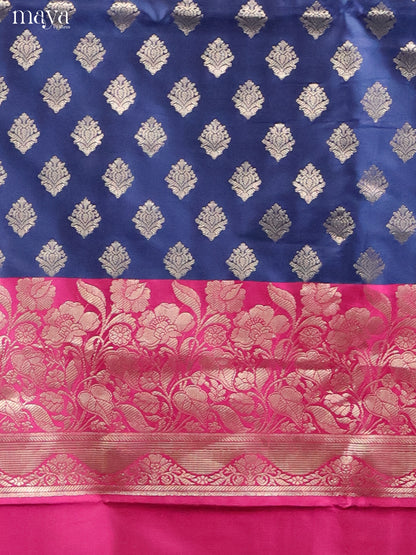MDH18037-Semi banaras salwar Unstitch