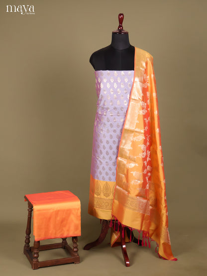 MDH18039-Semi banaras salwar Unstitch