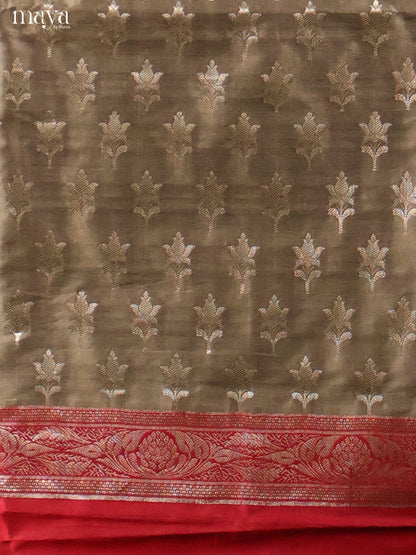 MDH18042-Semi banaras salwar Unstitch