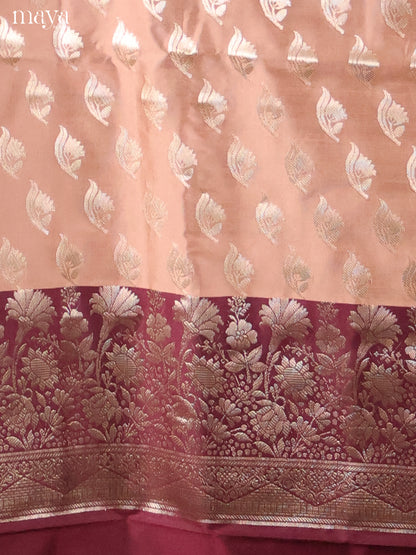 MDH18053-Semi banaras salwar Unstitch