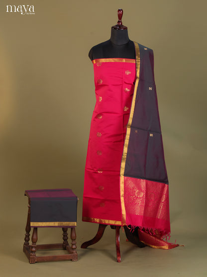 Pink  -semi softsilk salwar Unstitch