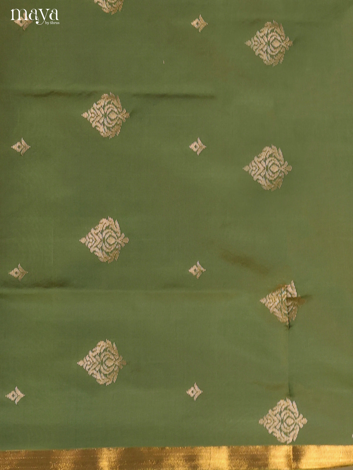 Green & Pink -semi softsilk salwar Unstitch