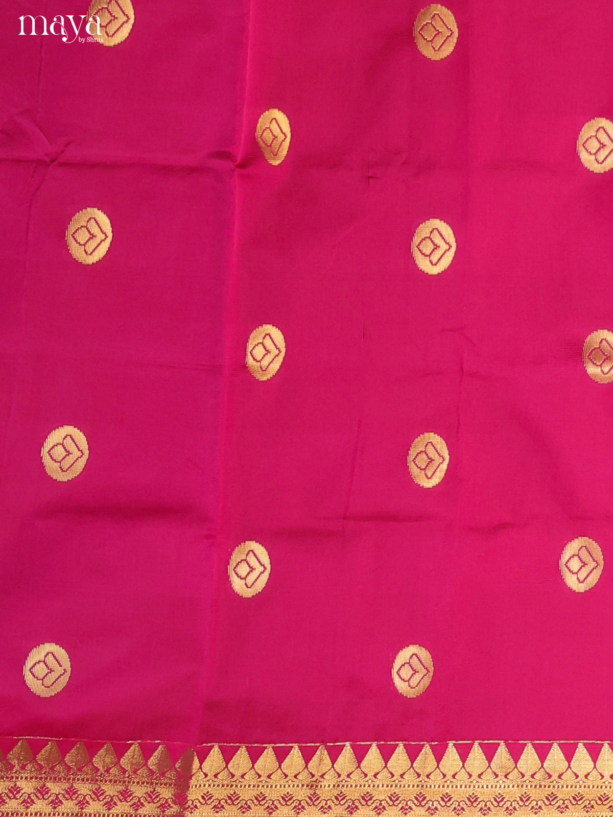 Dark Pink & Blue-semi softsilk salwar Unstitch