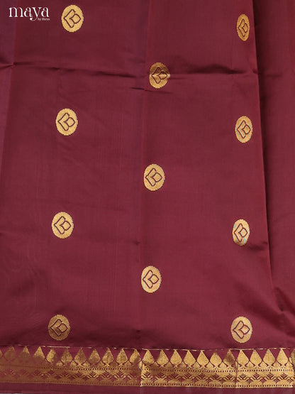 Maroon & Grey-semi softsilk salwar Unstitch