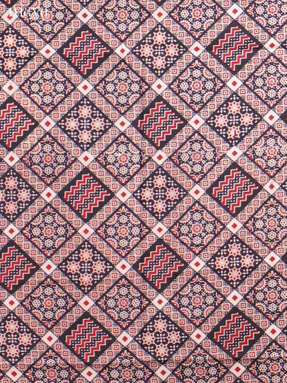 Black & Red-Ajrakh Salwar Unstitch