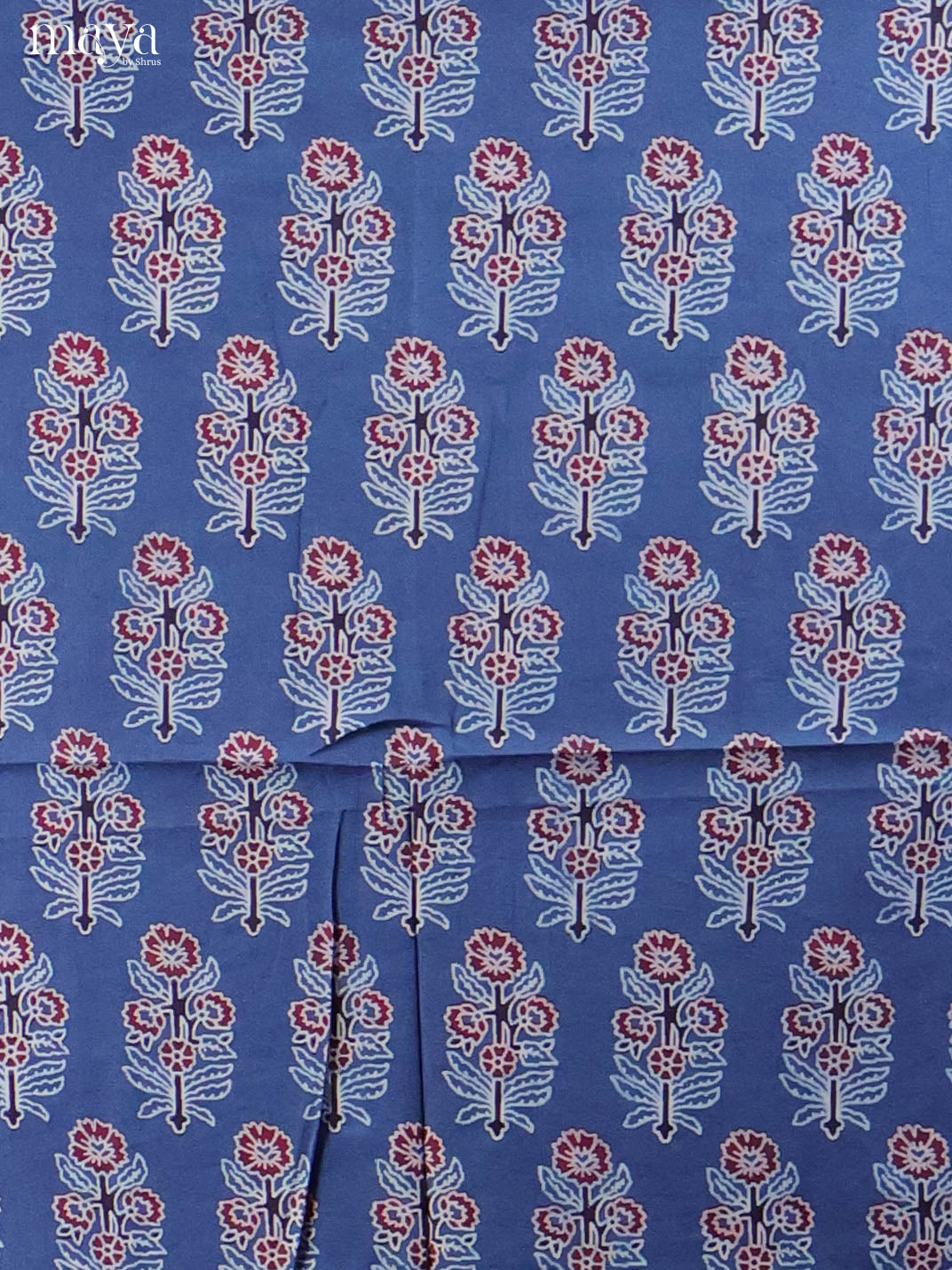 Blue & Cream -Ajrakh Salwar Unstitch