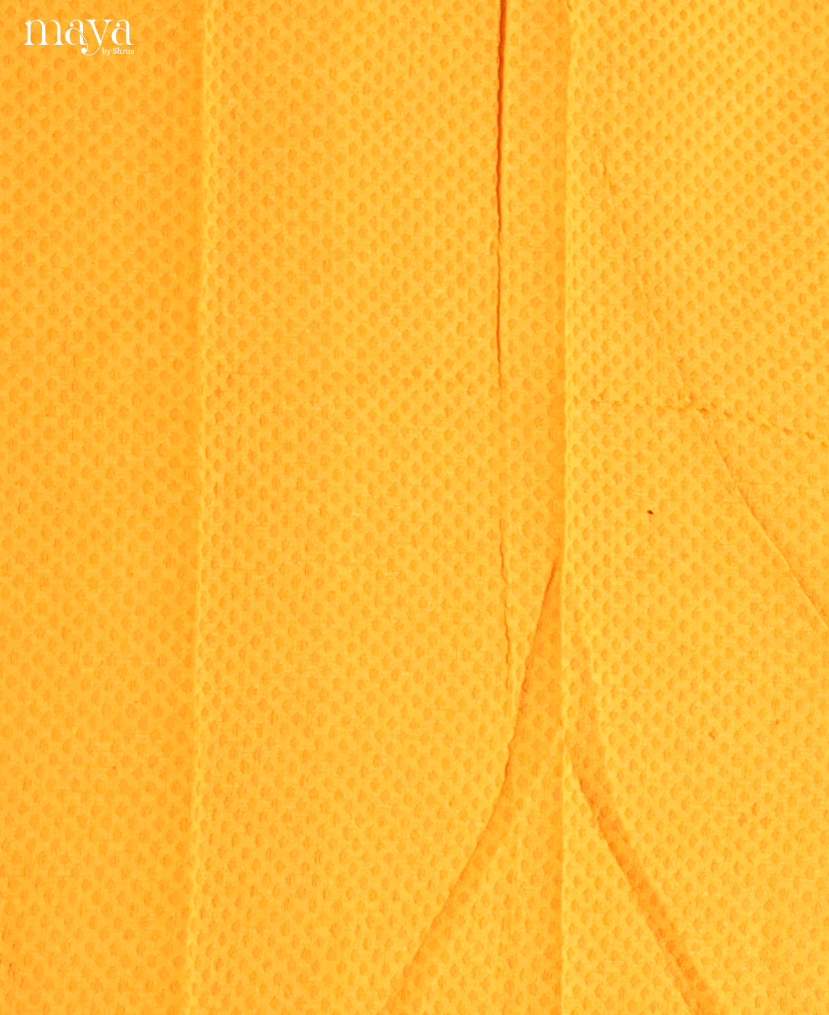 Luminous Yellow Woven Cotton Salwar Set With Micro Dots