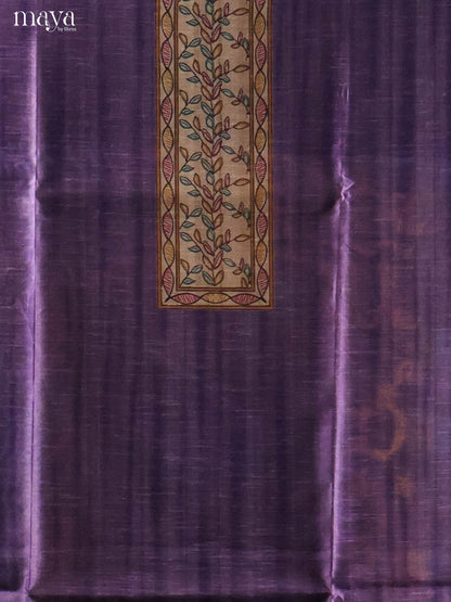 Purple -Semi Tussar Salwar Unstitch