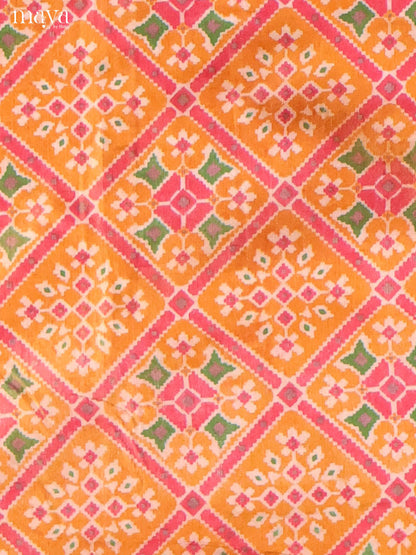 Elegant Mustard Semi Patola Salwar Suit Material With Classic Motifs