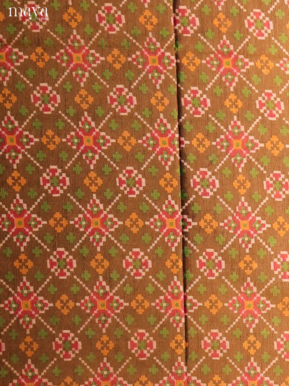 Pretty Mustard Semi Patola Salwar Suit Material With Floral Pattern