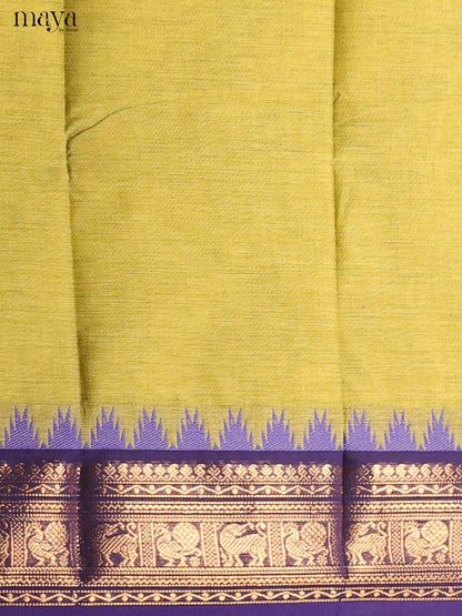 Green & Blue-chettinad top & dupatta combo