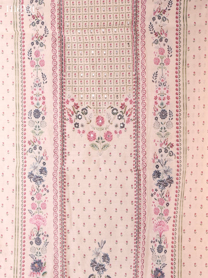 Cream & Brick -Chanderi salwar Unstitch