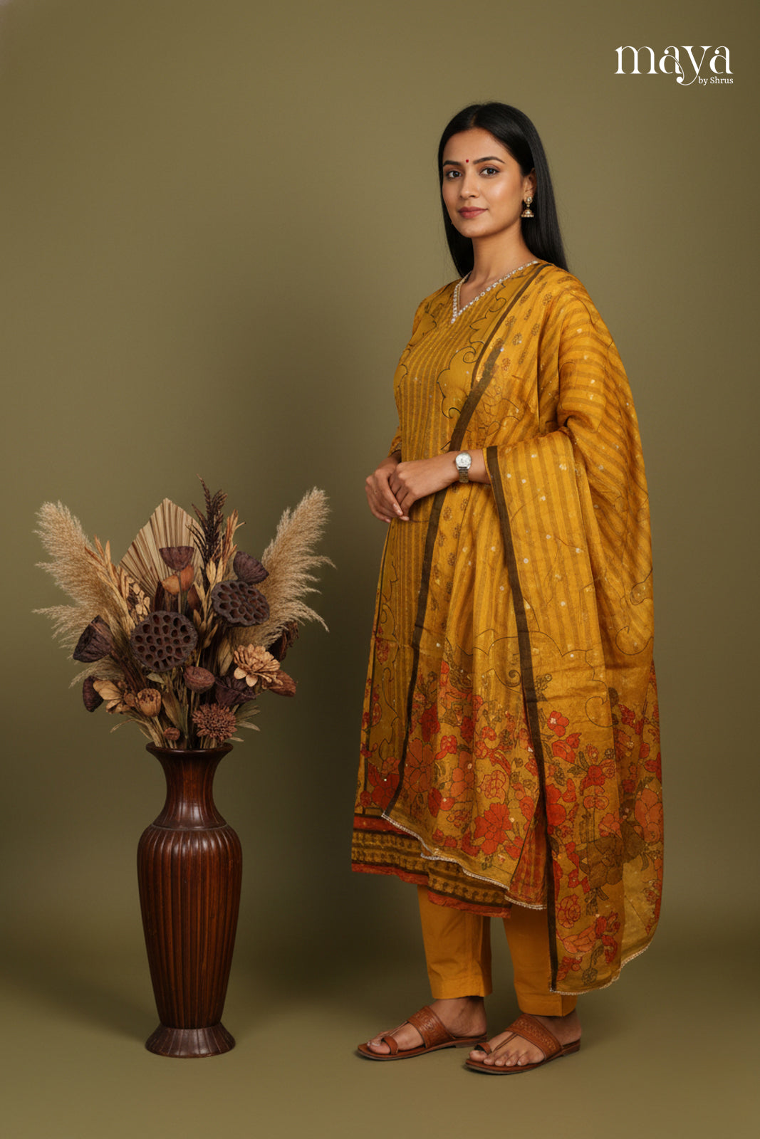 Glowing Golden Yellow Designer Salwar Suits For Wedding Party
