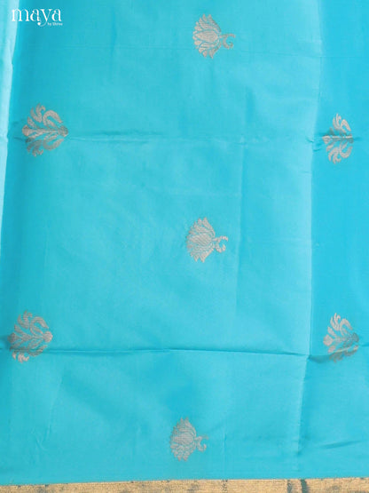 Blue & Purple-semi softsilk salwar Unstitch