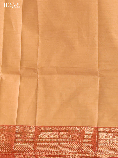 Classic Beige Chettinad Cotton Salwar Material(Top & Dupatta Only)
