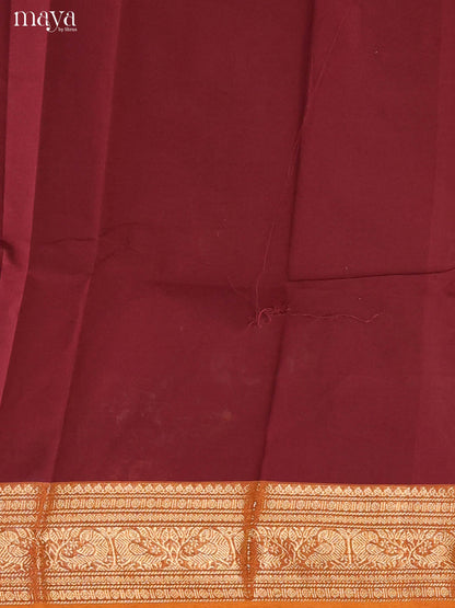 Classic Maroon Chettinad Cotton Salwar Material (Top & Dupatta Only)
