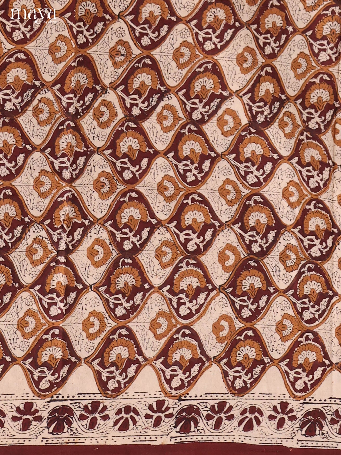 Sophisticated Hand-Block Printed Cotton Salwar Set In Earthy Tone