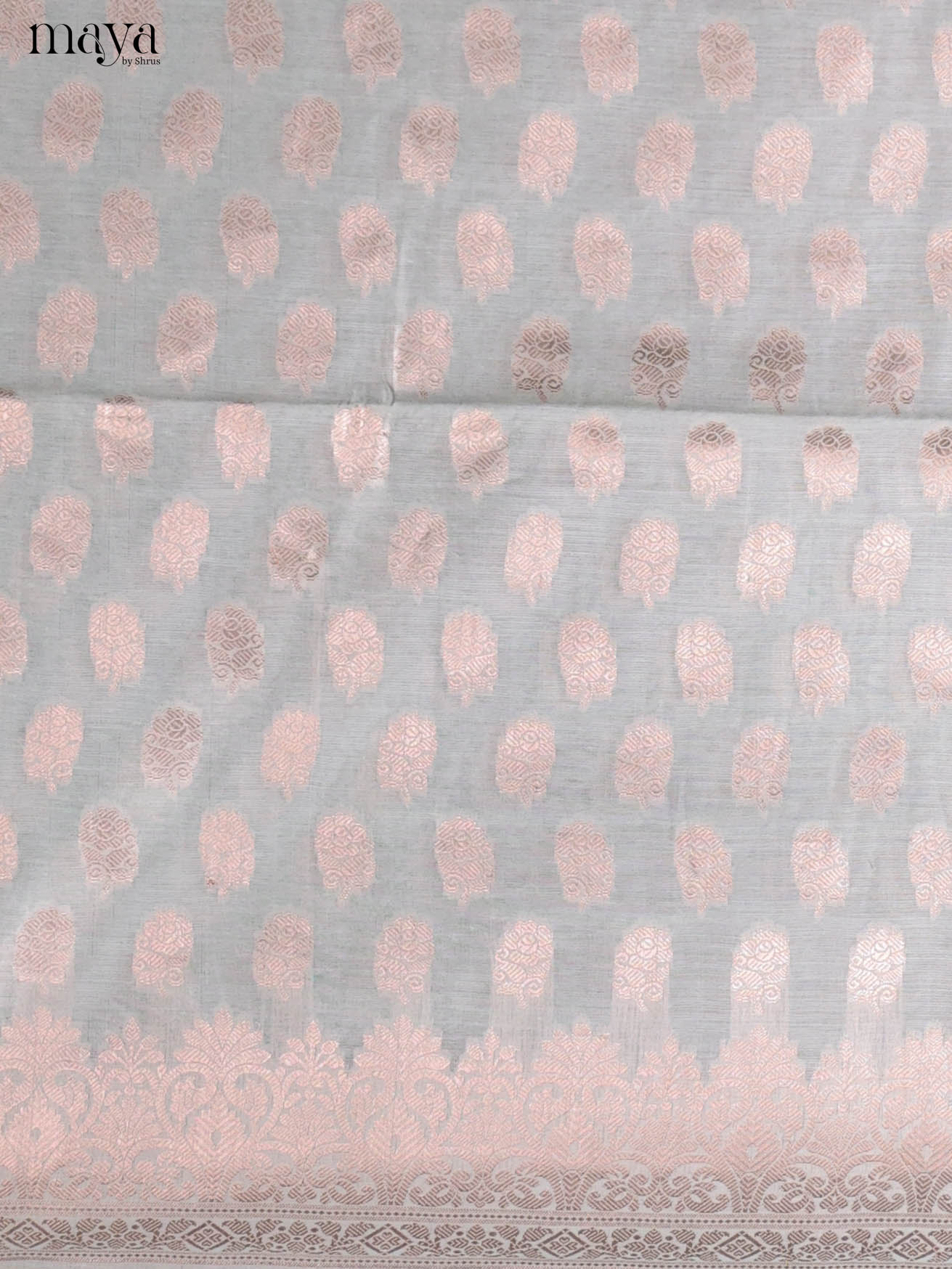 Exquisite Ice Blue Thread Woven Semi Tussar Salwar Suit Material