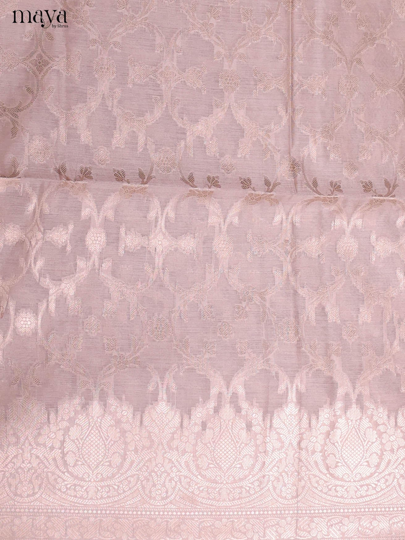 Ornate Pastel Grey Thread Woven Semi Tussar Salwar Suit Material