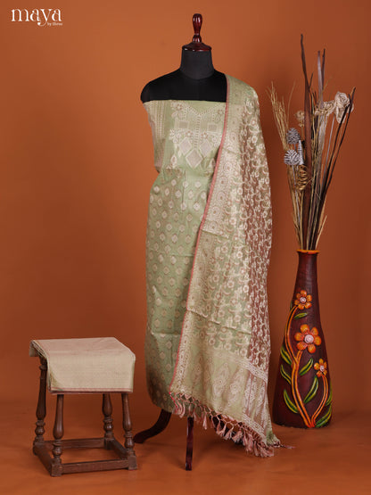 MDJ25121-Semi Tussar Salwar Unstitch