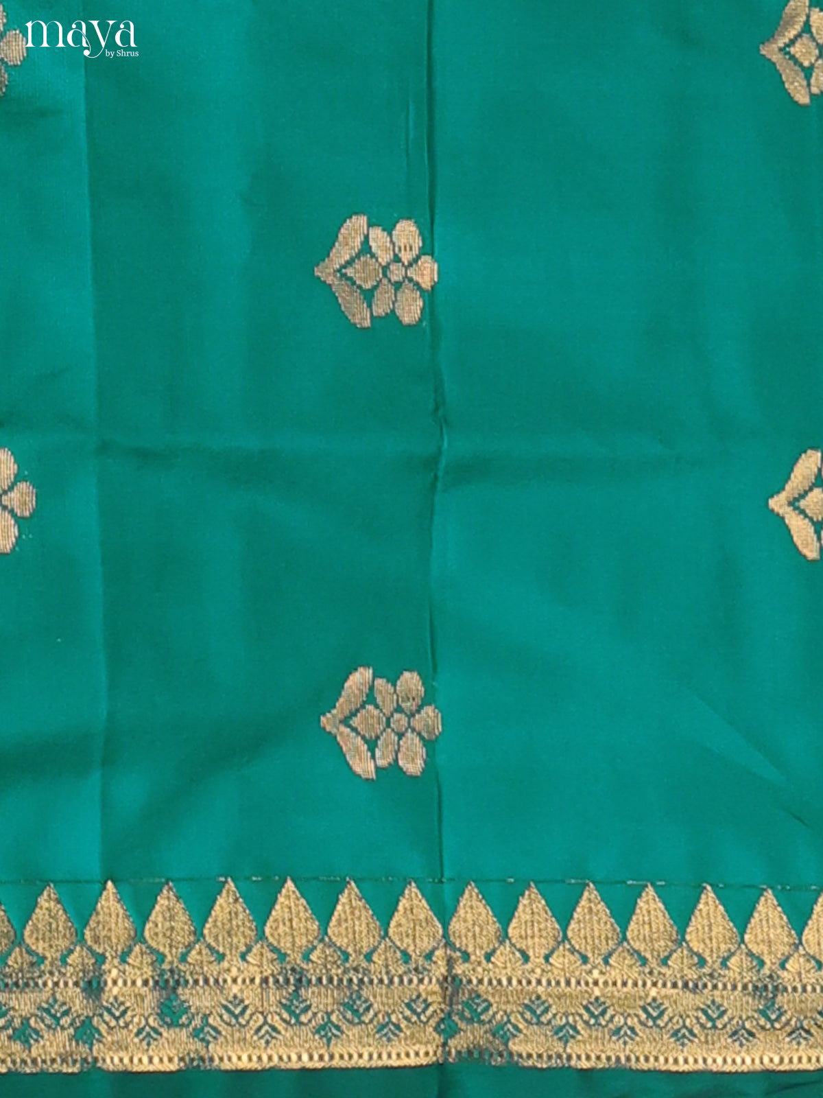Serene Green Semi Soft Silk Salwar Suit With Maroon Dupatta & Zari Border