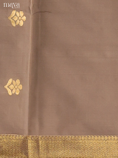 Charming Grey Semi Soft Silk Salwar Suit With Green Dupatta