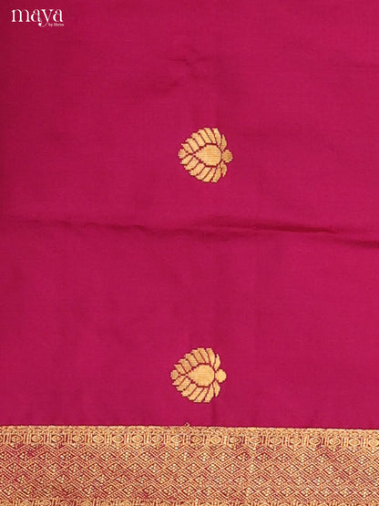 Bright Red Semi Soft Silk Salwar Suit With Green Dupatta