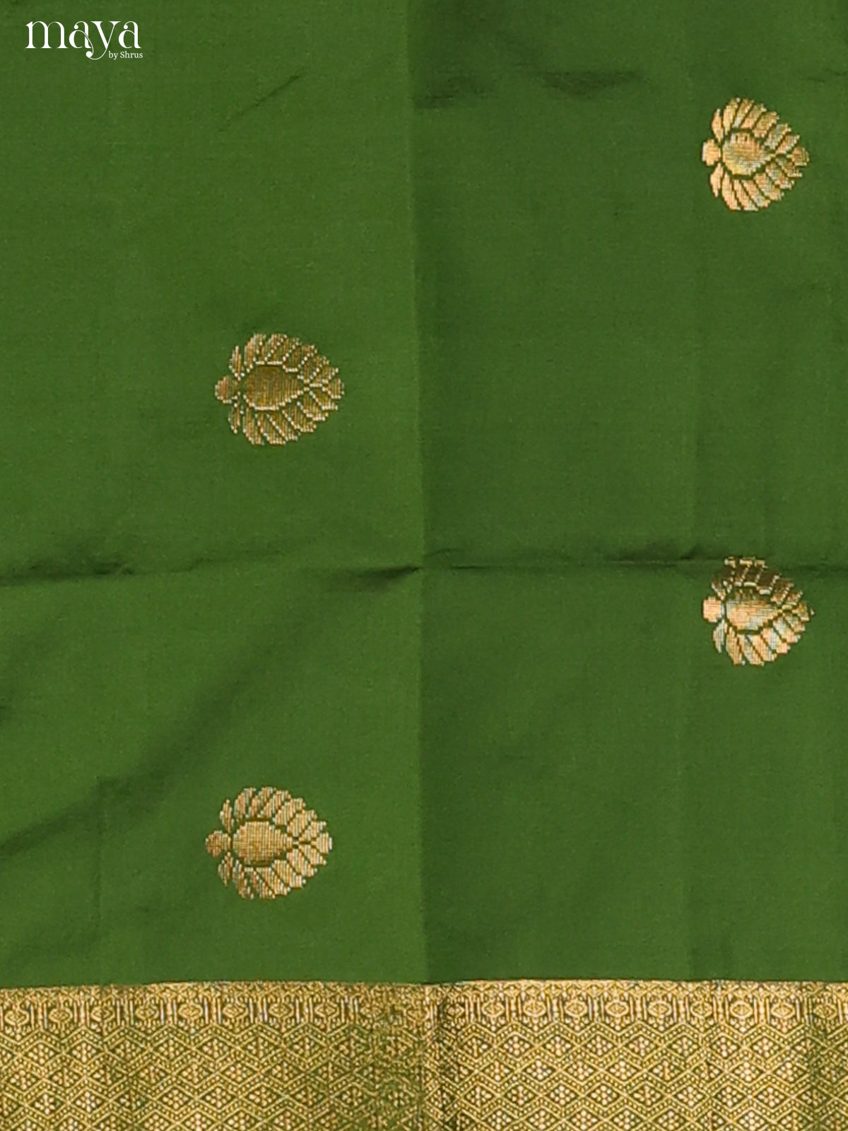 Green & Maroon-semi softsilk salwar Unstitch