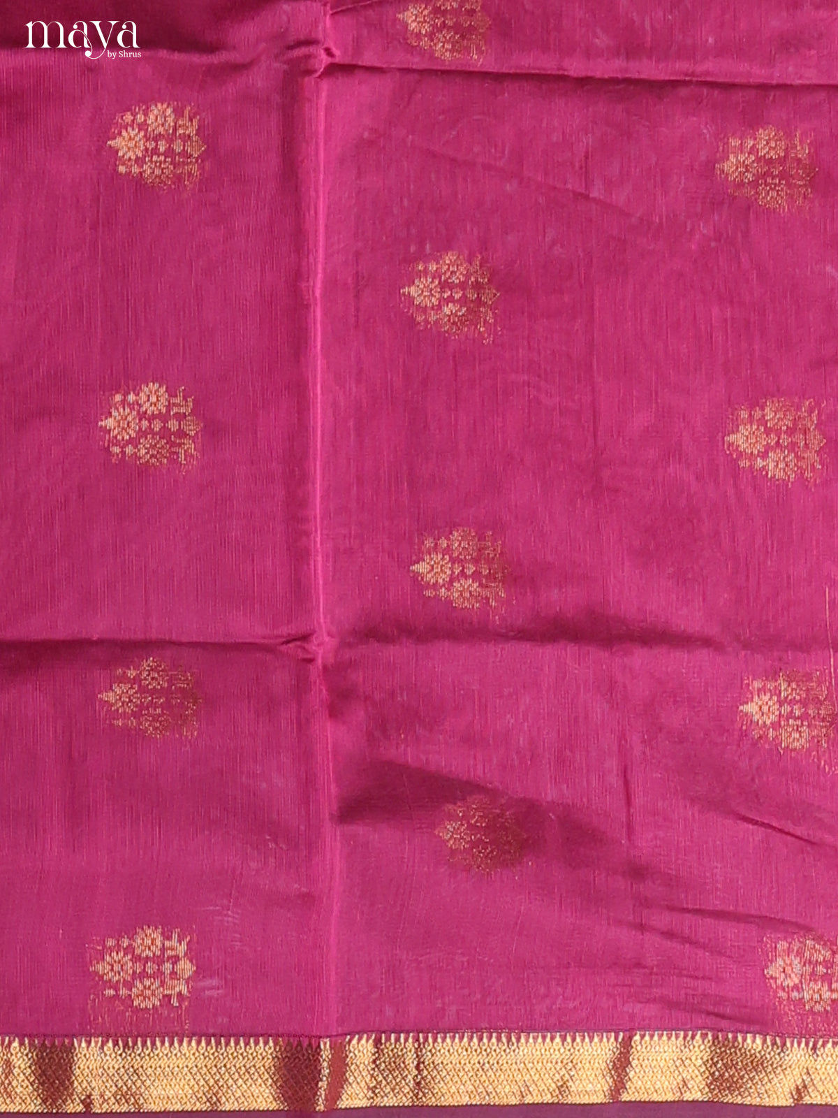 Pink & Blue-Semi silkcotton salwar unstitch