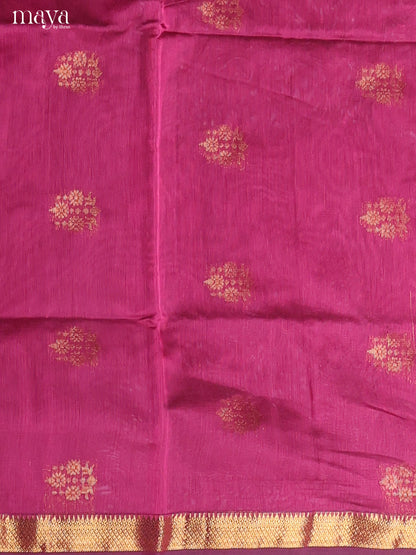 Pink & Blue-Semi silkcotton salwar unstitch