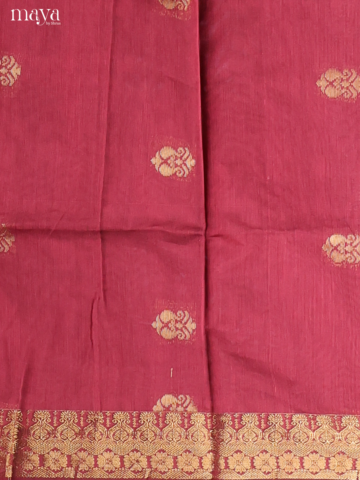 Red & Green-Semi silkcotton salwar unstitch