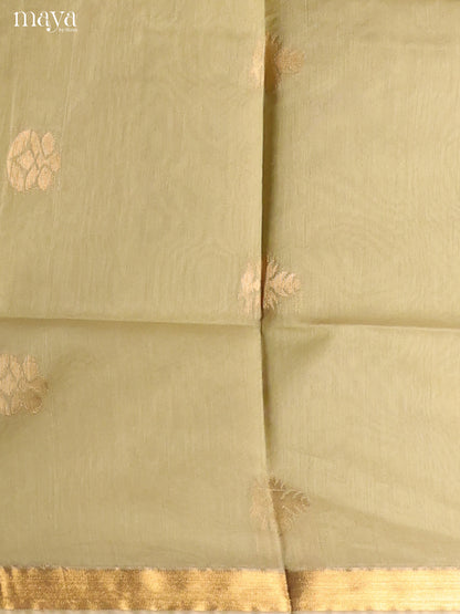 Elachi Green & Pink-Semi silkcotton salwar unstitch