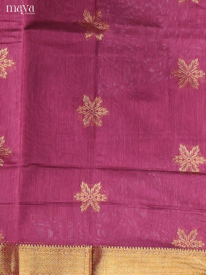 Pink & Black-Semi silkcotton salwar unstitch