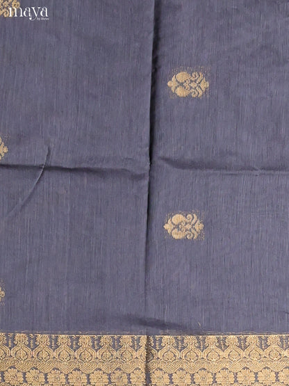 Grey & Maroon -Semi silkcotton salwar unstitch