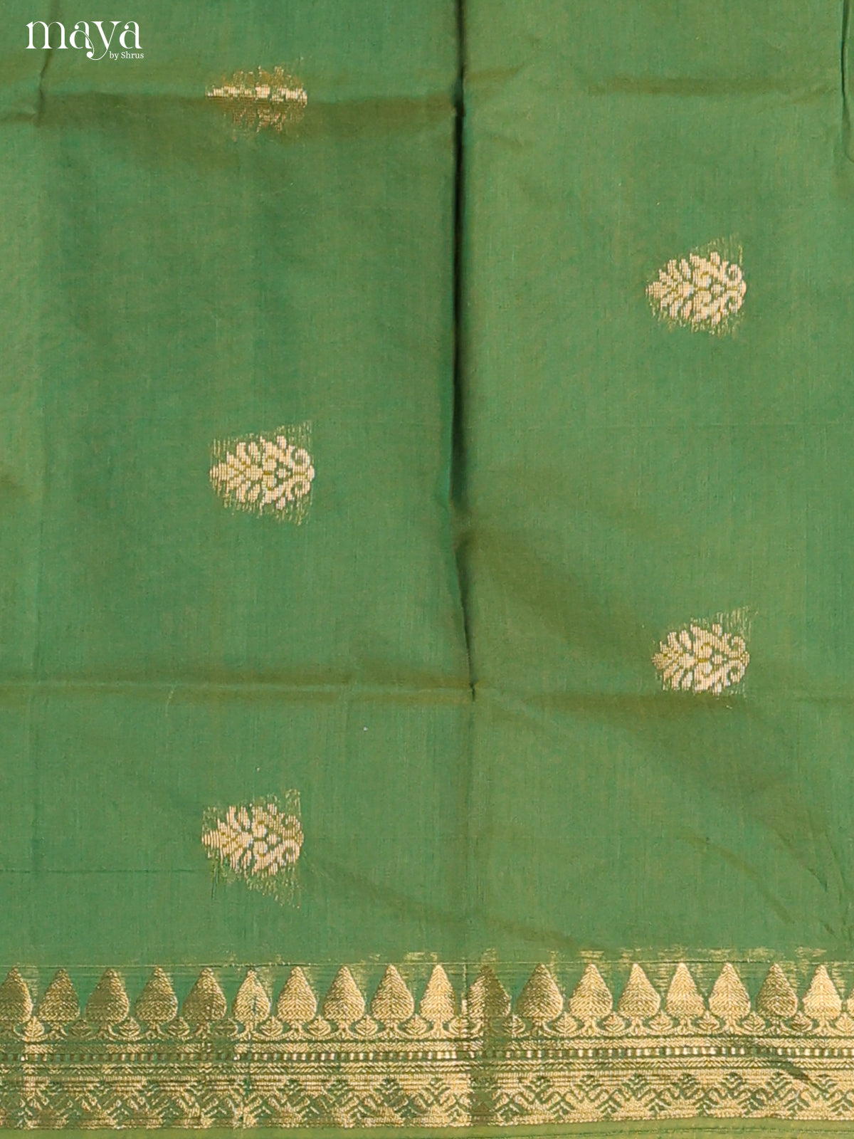 Green & Orange -Semi silkcotton salwar unstitch