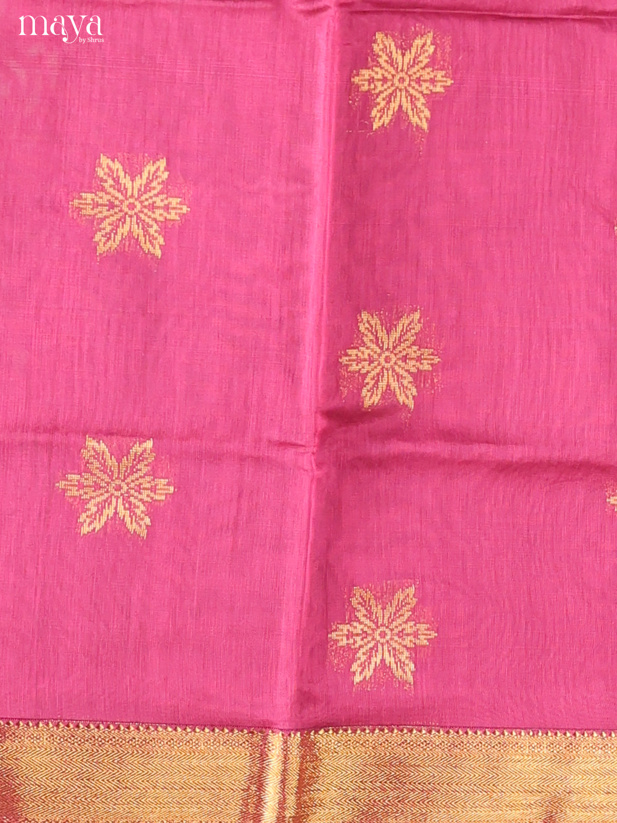Pink & Blue-Semi silkcotton salwar unstitch