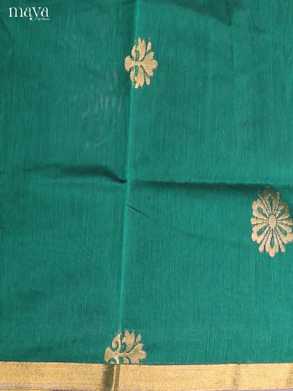 Green  & Purple-Semi silkcotton salwar unstitch