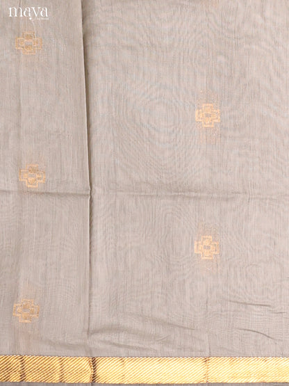 Grey & Black-Semi silkcotton salwar unstitch