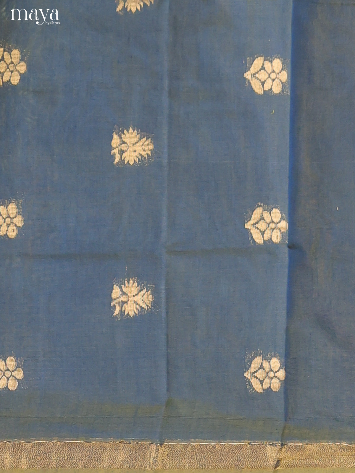 Double Shaded Blue & Lime Green-Semi silkcotton salwar unstitch