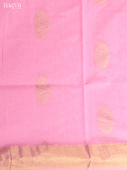 Baby Pink  -Semi silkcotton salwar unstitch