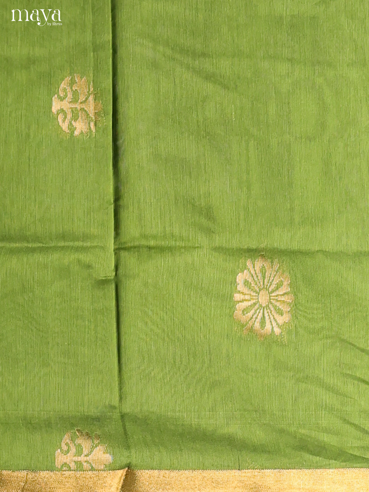 Light Green & Maroon-Semi silkcotton salwar unstitch