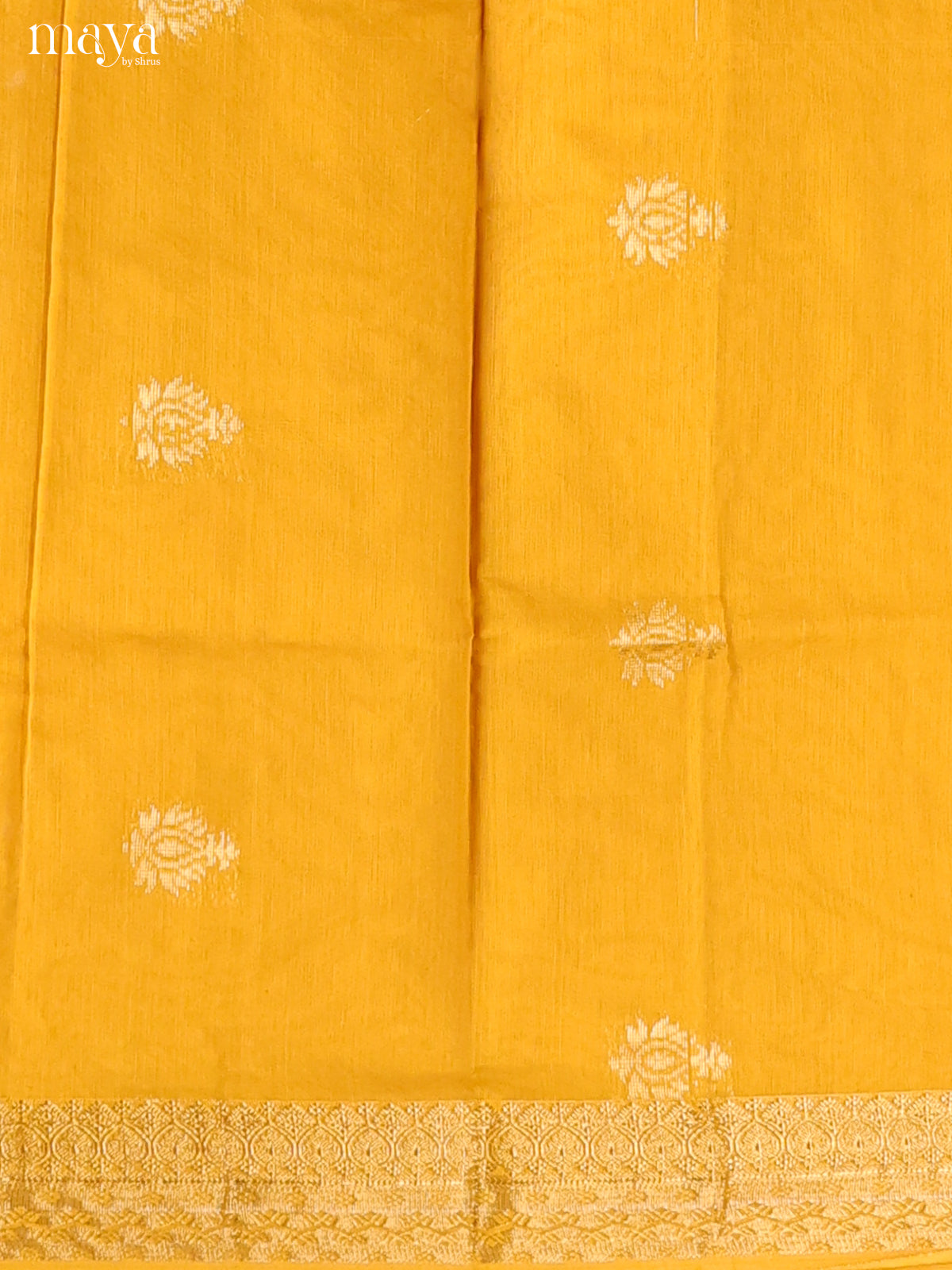 Yellow & Green-Semi silkcotton salwar unstitch
