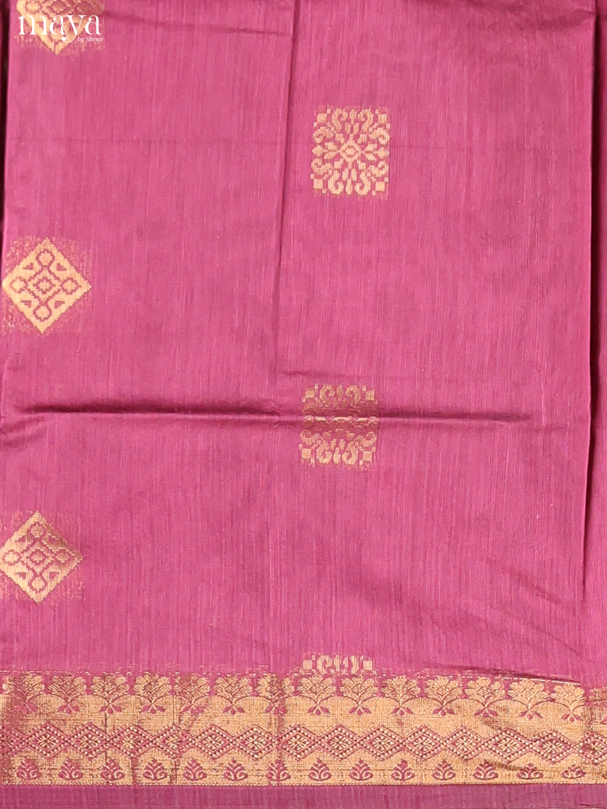 Pink & Blue-Semi silkcotton salwar unstitch