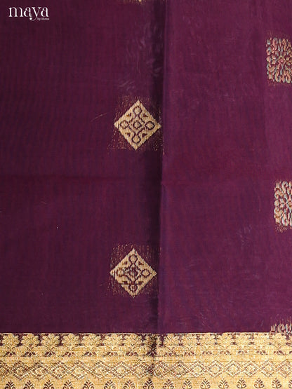 Violet & Red -Semi silkcotton salwar unstitch