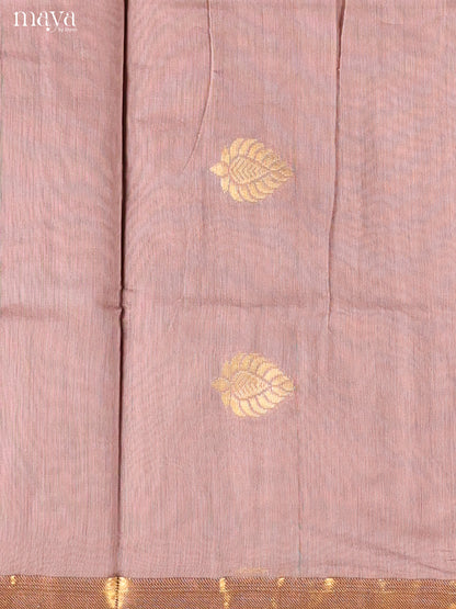 Mauve & Blue-Semi silkcotton salwar unstitch