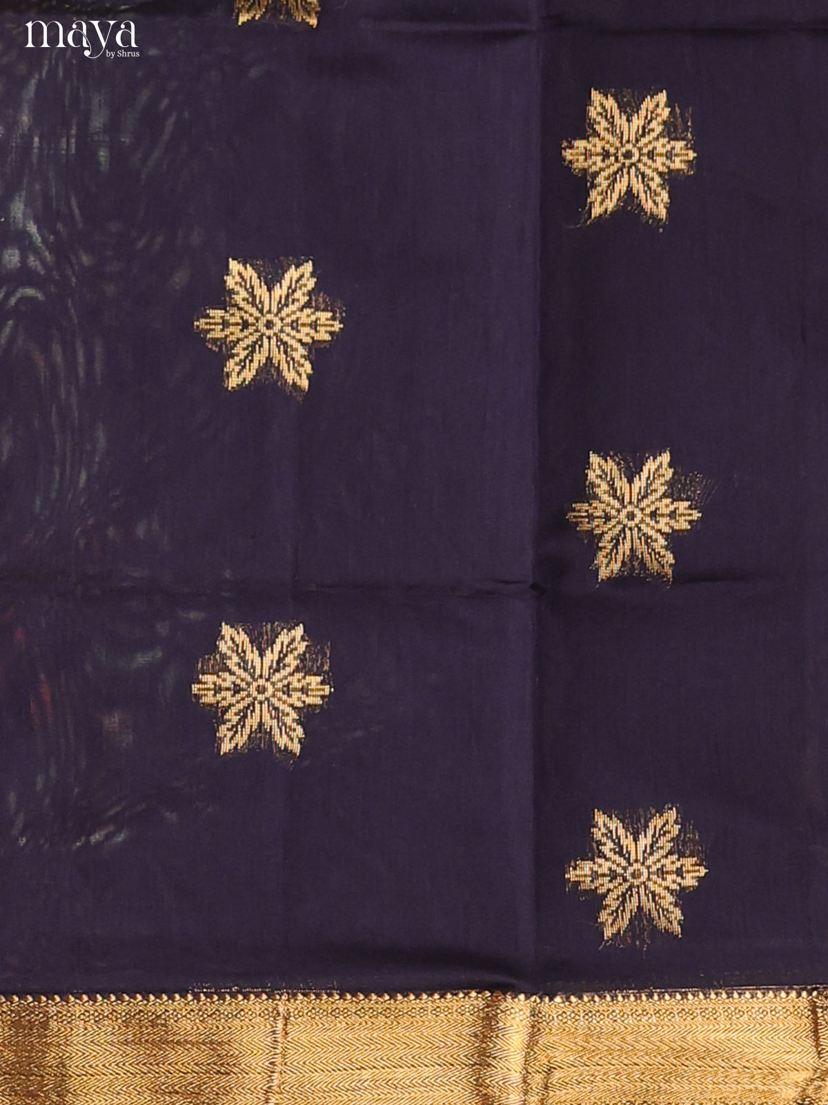 Blue-Semi silkcotton salwar unstitch