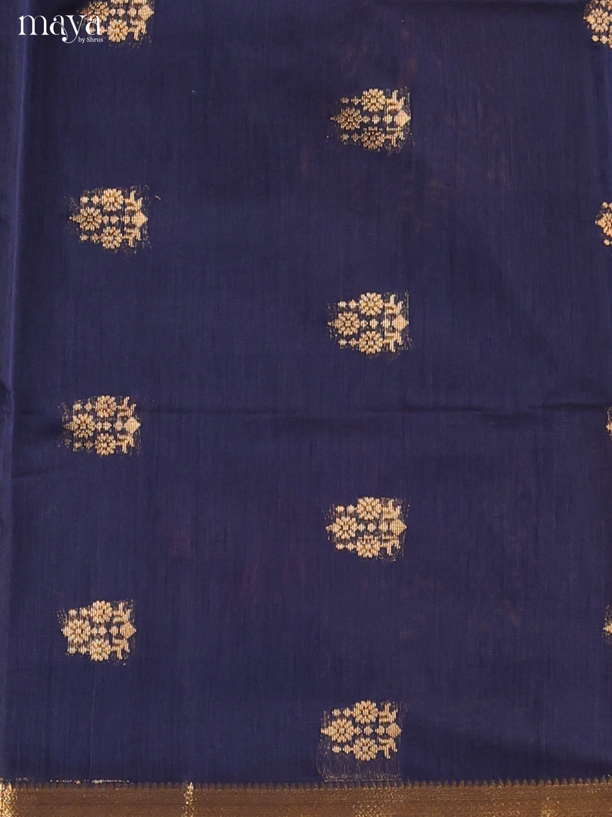Blue & Maroon-Semi silkcotton salwar unstitch