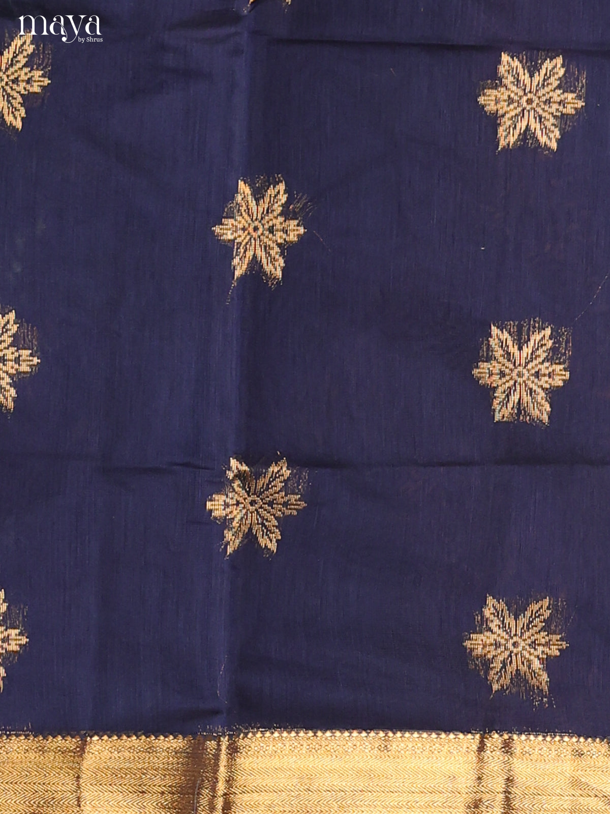 Blue & Brown -Semi silkcotton salwar unstitch